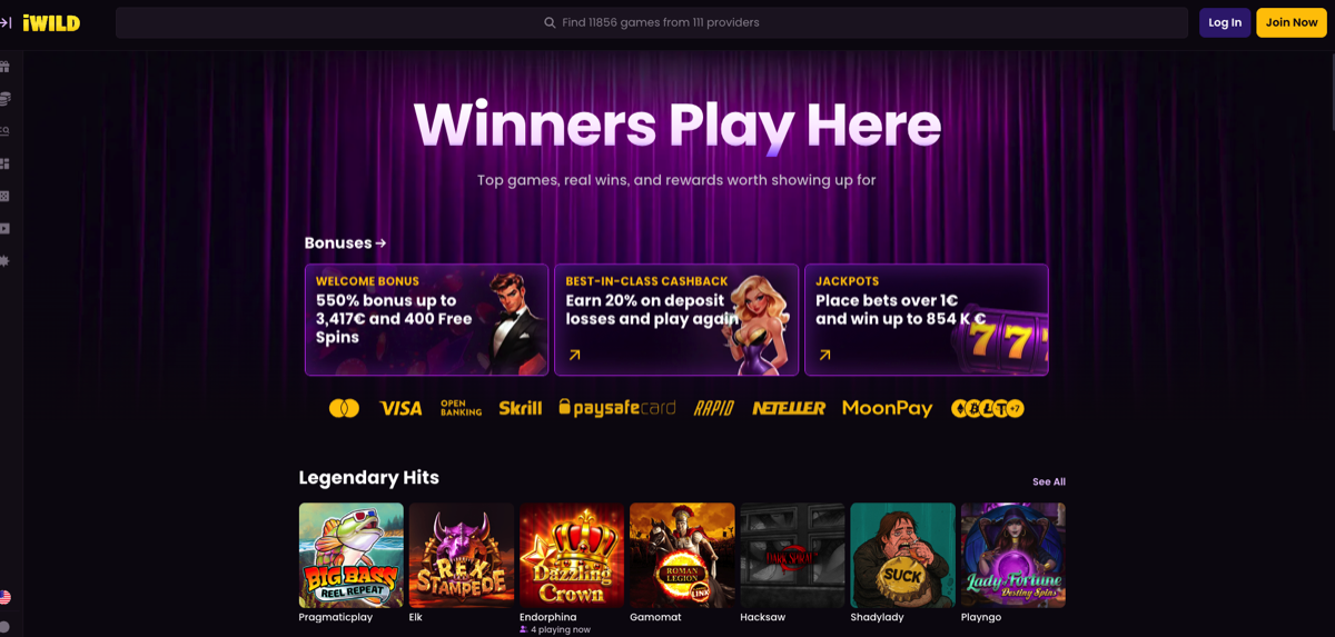 iWild Casino kasiino pakkumised