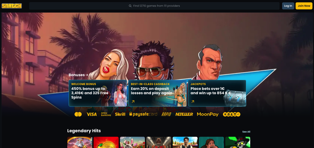 Snatch Casino kasiino pakkumised